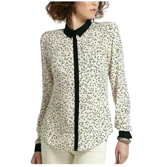 Anthropologie Tops - Anthropologie Polka Dot Bagatelle Blouse